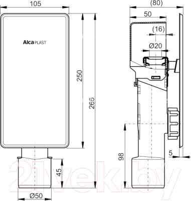 Сифон Alcadrain AKS4