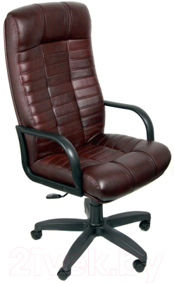 Кресло офисное Деловая обстановка Атлант Стандарт кожа люкс - фото
