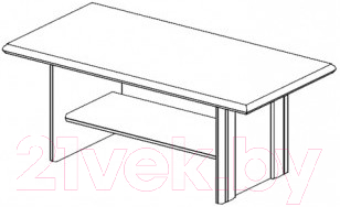 Журнальный столик Black Red White Kentaki S320-LAW