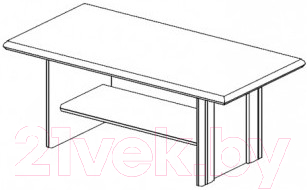 Журнальный столик Black Red White Kentaki S320-LAW