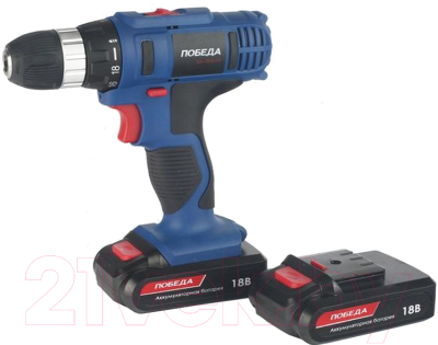 Аккумуляторная дрель-шуруповерт Победа ДА-18/2 Ли - фото