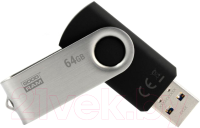 Usb flash накопитель Goodram UTS2 64GB Black (UTS2-0640K0R11) - фото