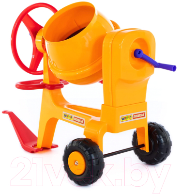 Бетономешалка игрушечная Полесье Бетономешалка №1 с прицепным устройством / 43757