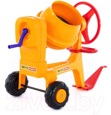 Бетономешалка игрушечная Полесье Бетономешалка №1 с прицепным устройством / 43757