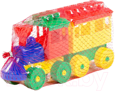 Конструктор Полесье Паровоз с одним вагоном / 2037 - фото