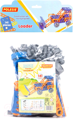 Конструктор Полесье Изобретатель. Трактор-погрузчик №1 / 55064 - фото