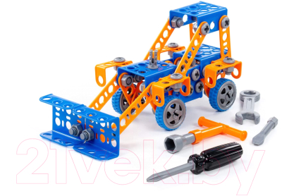Конструктор Полесье Изобретатель. Трактор-погрузчик №1 / 55064