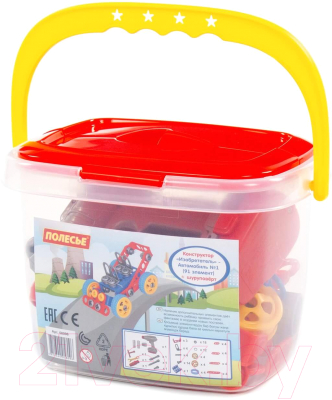 Конструктор Полесье Изобретатель. Автомобиль №1 с шуруповертом / 58096 - фото