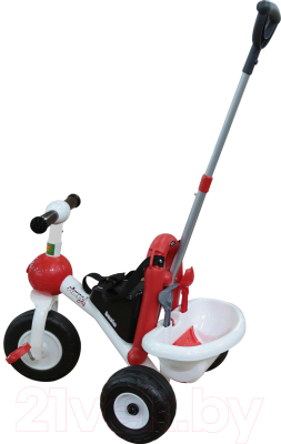 Трехколесный велосипед с ручкой Полесье Базик / 46215 - фото