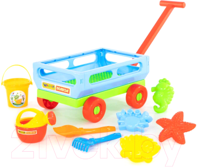 Тележка с игрушками для песочницы Полесье №487 / 45751 - фото