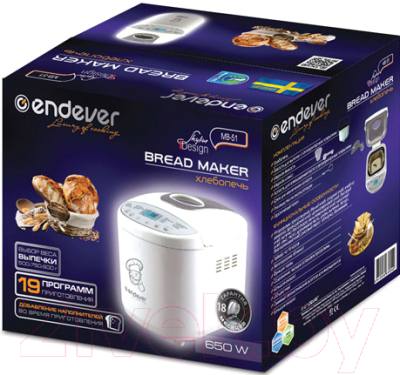 Хлебопечка Endever Skyline MB-51 (белый)