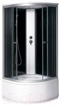 Душевая кабина Coliseum Simple T-80 (черный/тонированное стекло) - фото