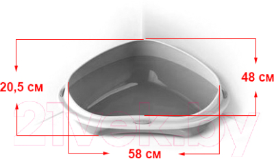 Туалет-лоток Georplast Shuttle Corner Big 10536