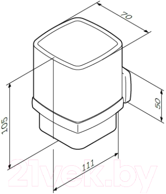 Стакан для зубной щетки и пасты AM.PM Gem A9034300