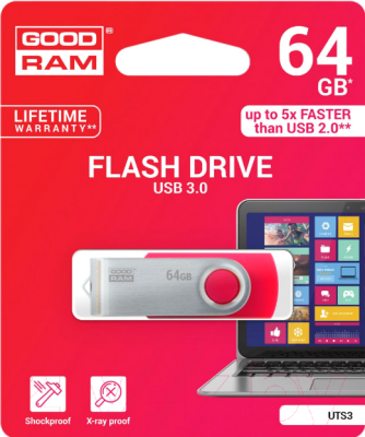 Usb flash накопитель Goodram UTS3 64GB (UTS3-0640R0R11)