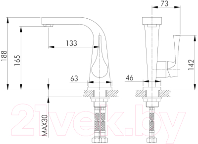 Смеситель Rossinka Silvermix RS34-12U