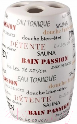 Стакан для зубной щетки и пасты Bisk Words 04887 - фото