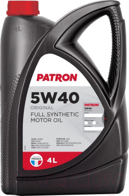 Моторное масло Patron Original 5W40 / MB 226.5/229.3 - фото