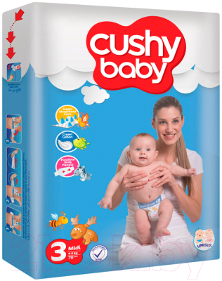 Подгузники детские Cushy Baby Midi - фото