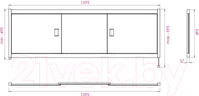 Экран для ванны Onika Монако 160