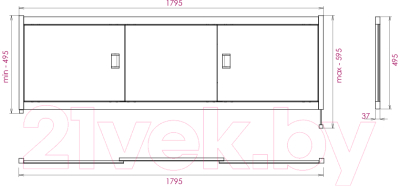 Экран для ванны Onika Монако 180