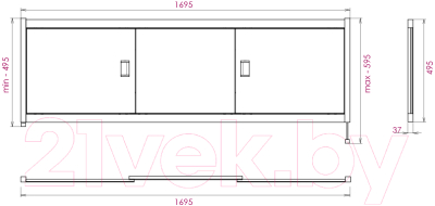 Экран для ванны Onika Монако 170
