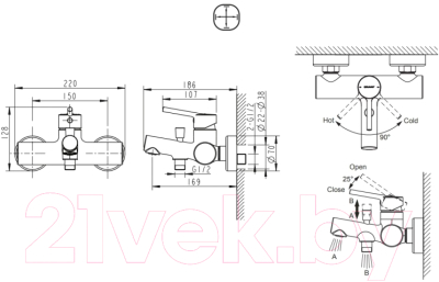 Смеситель Bravat Palace F6172217CP-01