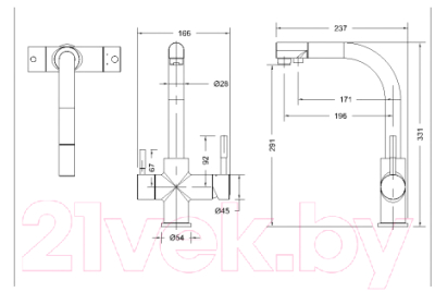 Смеситель Bravat Palace F729261CP