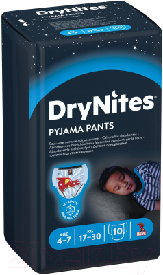 Подгузники-трусики детские Huggies DryNites 4-7 лет для мальчиков