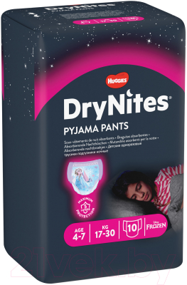 Подгузники-трусики детские Huggies DryNites 4-7 лет для девочек