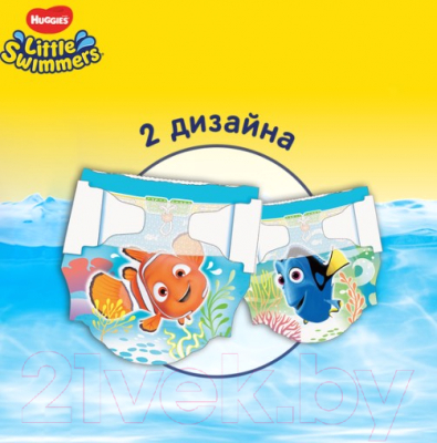 Подгузники-трусики детские Huggies Little Swimmers 2-3