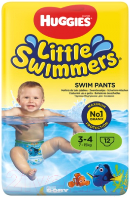 Подгузники-трусики детские Huggies Little Swimmers 3-4