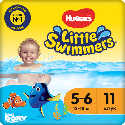 Подгузники-трусики детские Huggies Little Swimmers 5-6 - фото