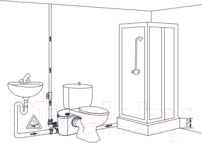 Канализационная установка Jemix STP-400 Lux