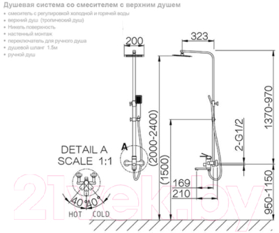 Душевая система Wisent W3506