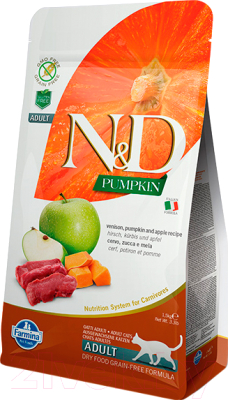 Сухой корм для кошек Farmina N&D Grain Free Pumpkin Venison & Apple Adult - фото