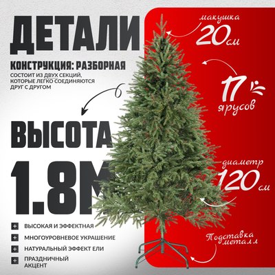 Ель искусственная Maxy Poland Рождественская литая