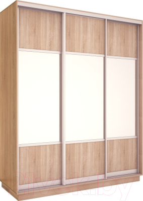 Шкаф-купе Евва 176 SS.01 / АЭП ШК.3 03 (сонома/серебро) - фото