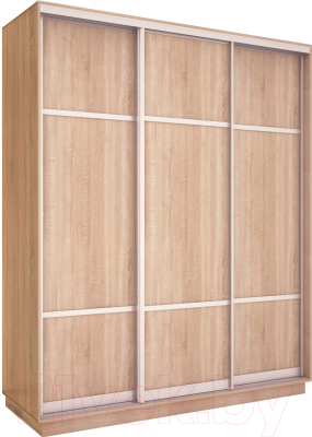 Шкаф-купе Евва 176 SS.03 / АЭП ШК.3.03 (сонома/серебро) - фото