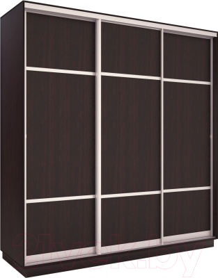 Шкаф-купе Евва 176 VS.03 / АЭП ШК.3.03 (венге/серебро) - фото