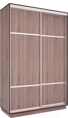 Шкаф-купе Евва 138 TS.03 / АЭП ШК.2 02 (трюфель/серебро) - фото