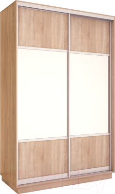 Шкаф-купе Евва 138 SS.01 / АЭП ШК.2 02 (сонома/серебро) - фото