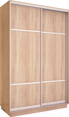 Шкаф-купе Евва 138 SS.03 / АЭП ШК.2 02 (сонома/серебро) - фото