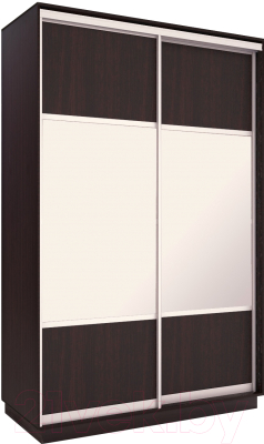 Шкаф-купе Евва 138 VS.01 / АЭП ШК.2 02 (венге/серебро) - фото