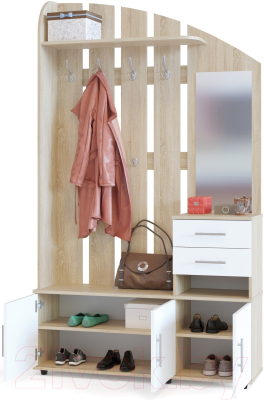 Секция в прихожую Сокол-Мебель ВШ-2.2 (дуб сонома/белый)