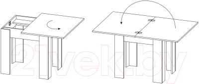 Обеденный стол Сокол-Мебель СО-1 (белый)