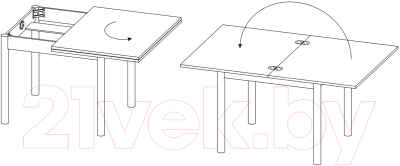 Обеденный стол Сокол-Мебель СО-1м (белый)