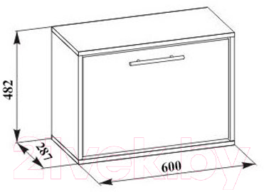 Тумба в прихожую Сокол-Мебель ТП-1 (дуб сонома/белый)