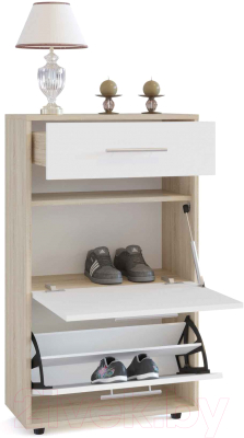Тумба для обуви Сокол-Мебель ТП-2 (дуб сонома/белый)