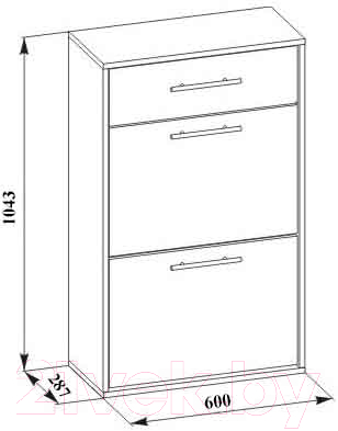 Тумба для обуви Сокол-Мебель ТП-2 (дуб сонома/белый)